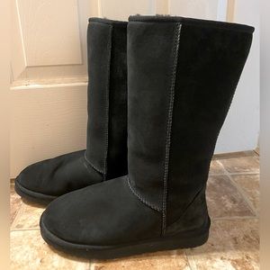 UGG Sheepskin Women’s Classic Tall Boot EVA Sole Black Size 9